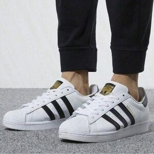 ADIDAS Women’s Superstar White and Black Sneakers